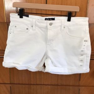 White Roll Hem Gap Denim Shorts